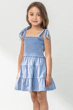 Load image into Gallery viewer, KIDS Cotton Washed Smocked Dress with Tie Straps