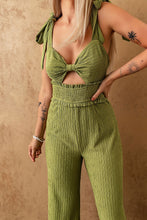 Load image into Gallery viewer, Knotted Front with Keyhole Jumpsuit