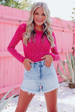 Load image into Gallery viewer, Pink Rhinestone Bodysuit