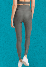 Load image into Gallery viewer, “Enter Sandman” Metallic Overlay Foil Print Highwaist Leggings