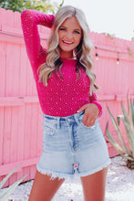 Load image into Gallery viewer, Pink Rhinestone Bodysuit