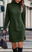 Load image into Gallery viewer, Turtleneck sweater dress