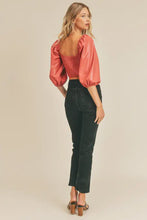 Load image into Gallery viewer, “Drunk on You” Crop Faux Leather Top