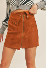 Load image into Gallery viewer, “Just Give Me a Reason” Camel Faux Suede Mini with Zipper Detail