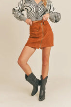 Load image into Gallery viewer, “Just Give Me a Reason” Camel Faux Suede Mini with Zipper Detail