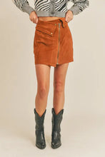 Load image into Gallery viewer, “Just Give Me a Reason” Camel Faux Suede Mini with Zipper Detail