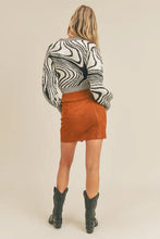 Load image into Gallery viewer, “Just Give Me a Reason” Camel Faux Suede Mini with Zipper Detail