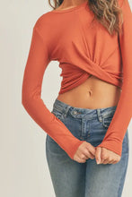 Load image into Gallery viewer, “Hurricane” Crop with Twisted Front