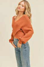 Load image into Gallery viewer, “Dilemma” Wrap Front Sweater