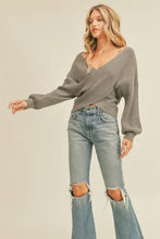 Load image into Gallery viewer, “Dilemma” Wrap Front Sweater