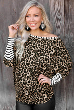 Load image into Gallery viewer, Leopard Striped Patchwork Top