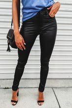 Load image into Gallery viewer, High Rise Faux Leather Skinnies