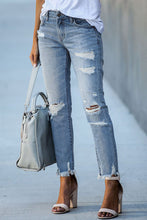 Load image into Gallery viewer, Distressed Boyfriend Jeans