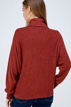 Load image into Gallery viewer, Turtleneck Brushed Long Sleeve Knit Top