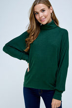 Load image into Gallery viewer, Turtleneck Brushed Long Sleeve Knit Top
