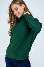 Load image into Gallery viewer, Turtleneck Brushed Long Sleeve Knit Top