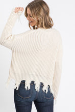Load image into Gallery viewer, Destroyed Fringed Button Down Cardigan