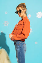 Load image into Gallery viewer, Button Up Corduroy Crop Jacket