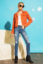 Load image into Gallery viewer, Button Up Corduroy Crop Jacket