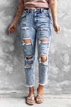 Load image into Gallery viewer, Distressed Acid Wash Jeans