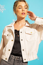 Load image into Gallery viewer, Button Up Corduroy Crop Jacket