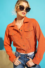 Load image into Gallery viewer, Button Up Corduroy Crop Jacket