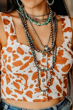 Load image into Gallery viewer, Cow Pattern Crop Top