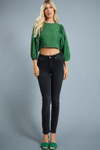 Load image into Gallery viewer, BALLOON LONG SLEEVE CROP TOP