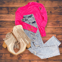 Load image into Gallery viewer, Distressed Acid Wash Jeans
