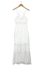 Load image into Gallery viewer, Lace Bralette Top Maxi Dress WHITE