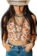 Load image into Gallery viewer, Cow Pattern Crop Top