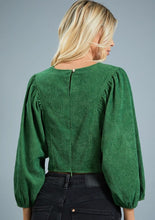 Load image into Gallery viewer, BALLOON LONG SLEEVE CROP TOP