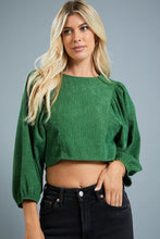 Load image into Gallery viewer, BALLOON LONG SLEEVE CROP TOP