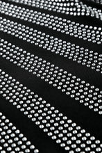 Load image into Gallery viewer, High Neck Sleeveless Bodysuit with Rhinestones BLACK