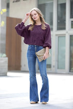 Load image into Gallery viewer, “Game Changer” Mineral Wash with raw edge crop sweatshirt