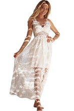 Load image into Gallery viewer, Lace Bralette Top Maxi Dress WHITE