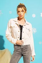 Load image into Gallery viewer, Button Up Corduroy Crop Jacket