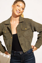 Load image into Gallery viewer, Button Up Corduroy Crop Jacket