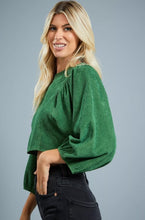 Load image into Gallery viewer, BALLOON LONG SLEEVE CROP TOP