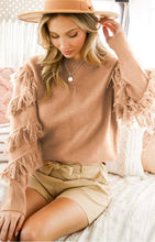 Load image into Gallery viewer, Taupe Tassel Detail Sweater