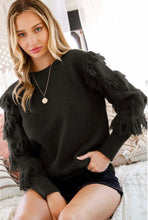 Load image into Gallery viewer, Black Tassel Detail Sweater