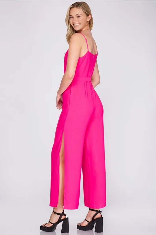 Cami Jumpsuit with Waist Sash