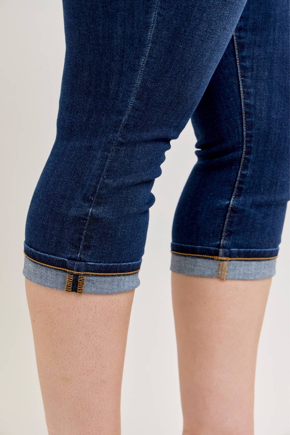 JUDY BLUE High Waisted Capri w/ Single Cuff - PLUS