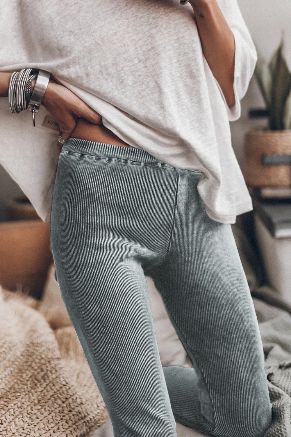Aro Lora Beige Ribbed Knit Lounge Leggings For Women High Waist Cotton  Fitness Pants For Casual Autumn All Match Look 230816 From Qiyuan03, $12.33  | DHgate.Com