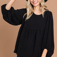 Puff Sleeve Babydoll Top