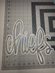 Chiefs (White) Sequin X-Large Patch