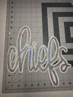 Chiefs (White) Sequin X-Large Patch