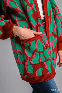 Green Mix Cardigan Sweater