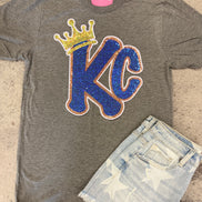 KC w/Crown Royals Tee w/Sequin Patch