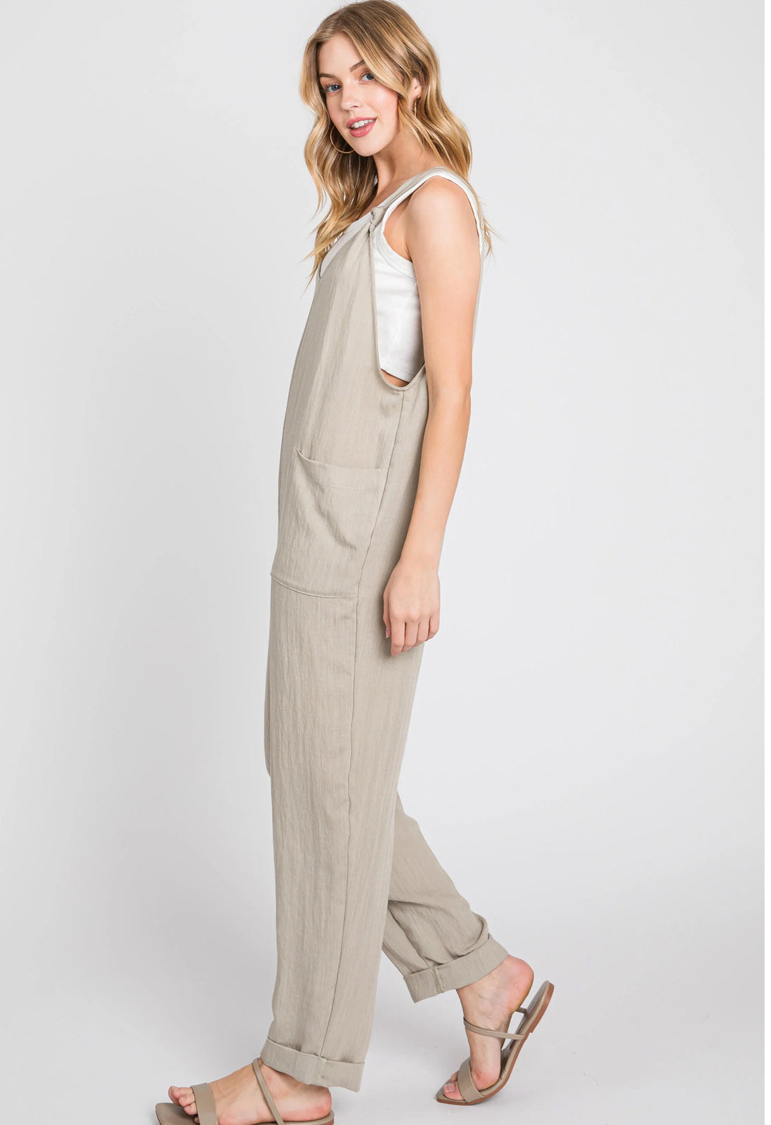 Front Pocketed Jumpsuit